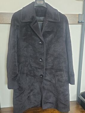 Real Baby Llama Vtg Fur Black Coat Old Money Mob Wife Luxury